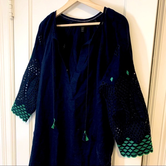 J. Crew Navy Blue Caftan - Picture 3 of 7